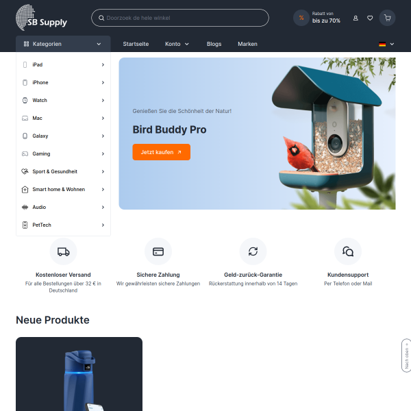 sbsupply.de website