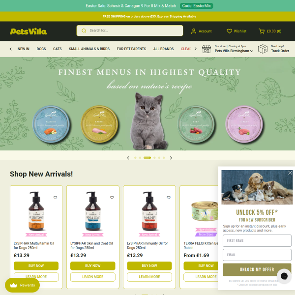 petsvilla.co.uk website