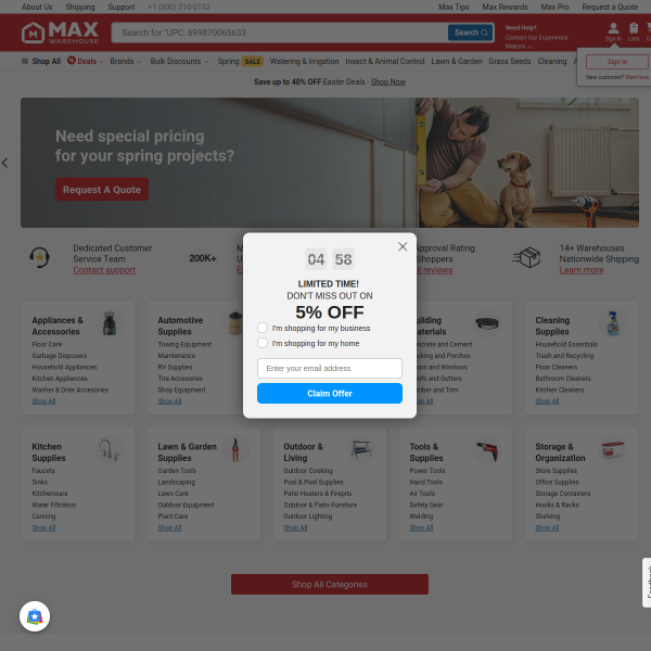 maxwarehouse website