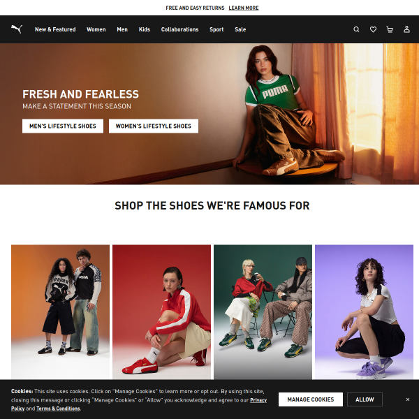 Puma website