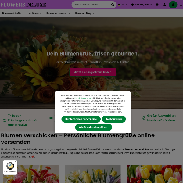flowers-deluxe.de website