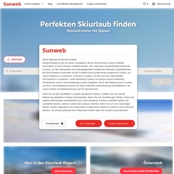 sunweb.de website