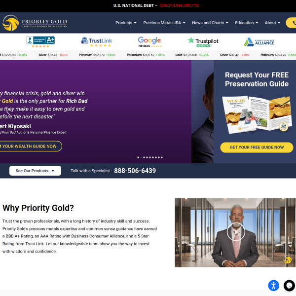 prioritygold.com website