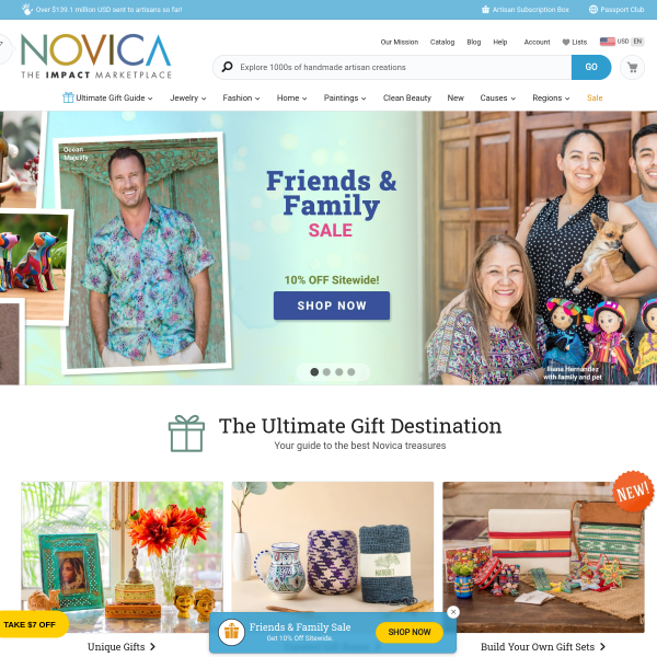 Novica website