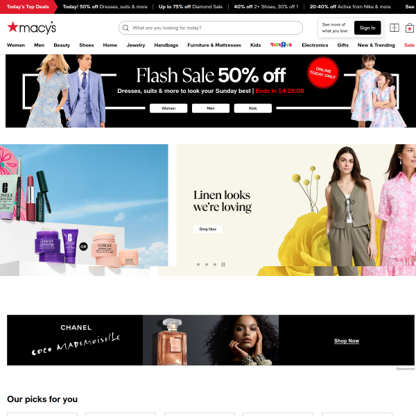 Macy's website