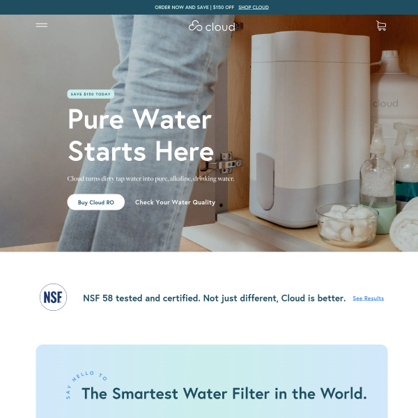 cloudwaterfilters.com website