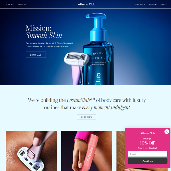 athenaclub.com website