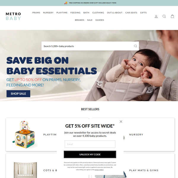 metro-baby.com.au website