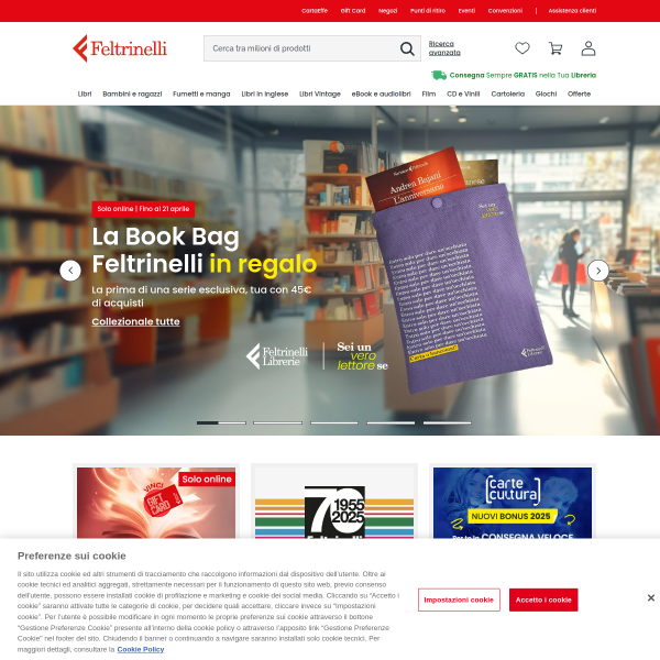 lafeltrinelli.it website