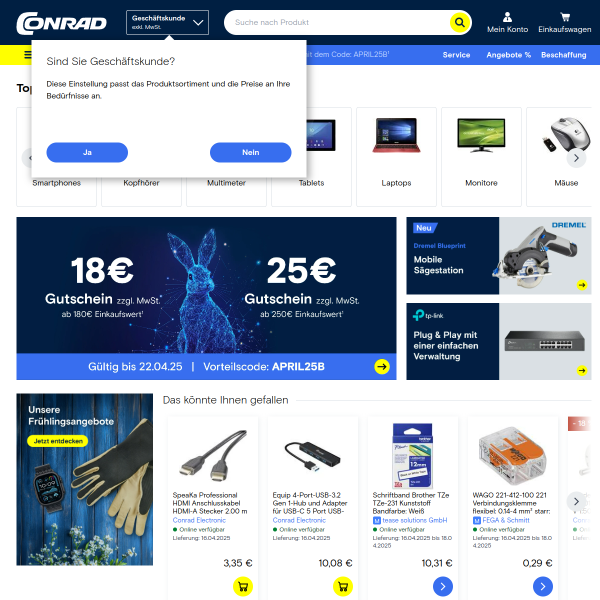 conrad.de website