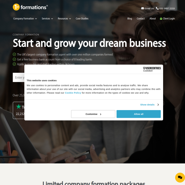 1stformations.co.uk website
