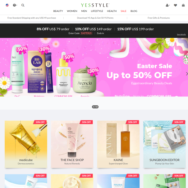 YesStyle website