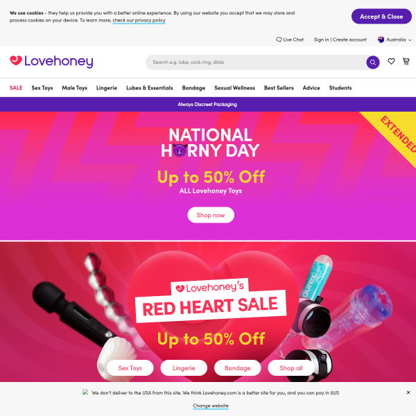 Lovehoney website