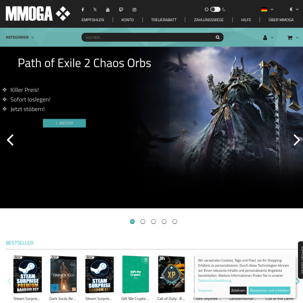 mmoga.de website