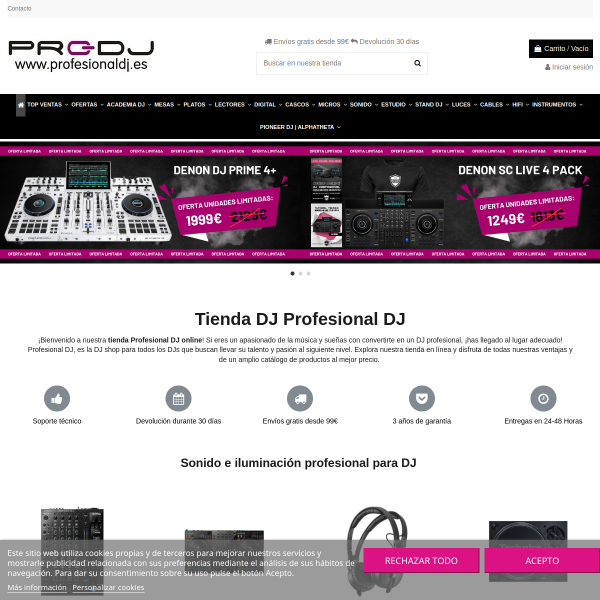 profesionaldj.es website