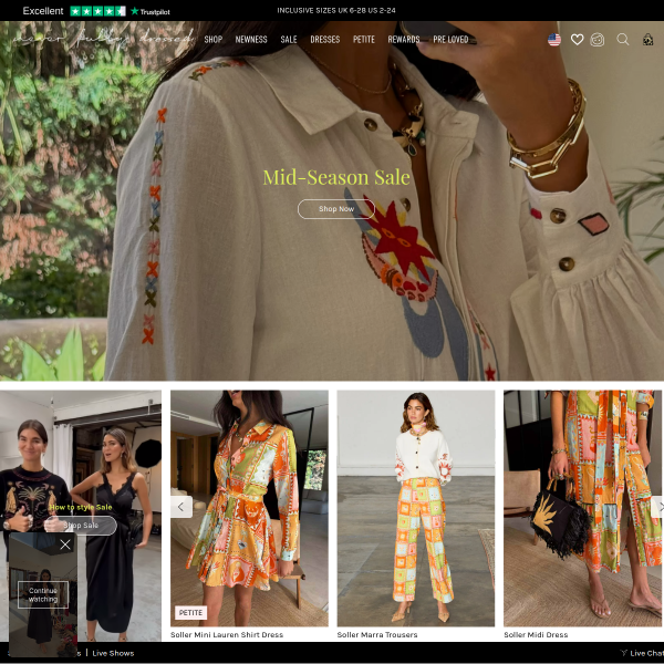 neverfullydressed.com website
