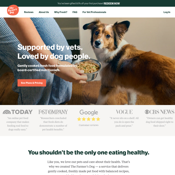 The Farmer's Dog website