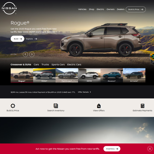 Nissan website