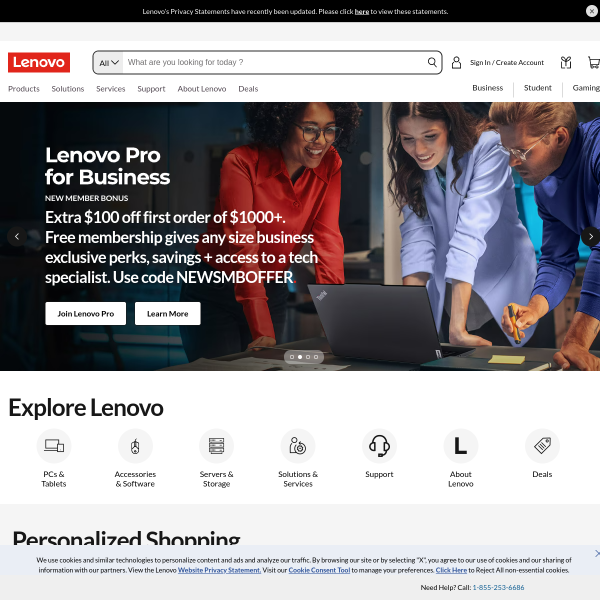 Lenovo website