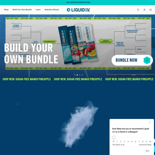 Liquid IV website