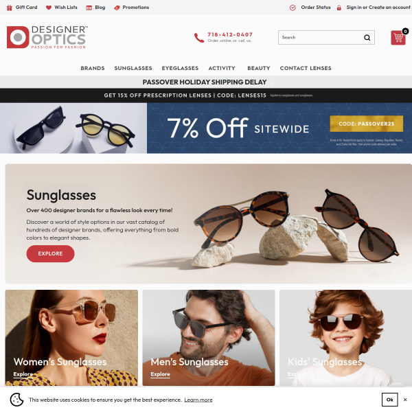 designeroptics website