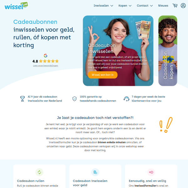 wissel.nl website