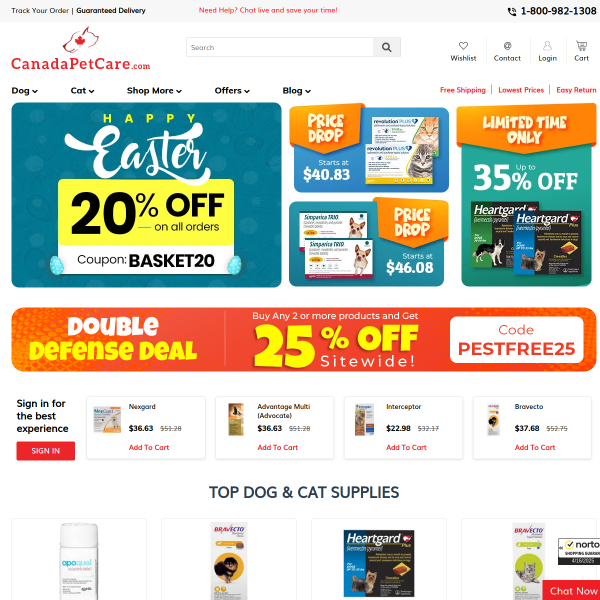 canadapetcare.com website