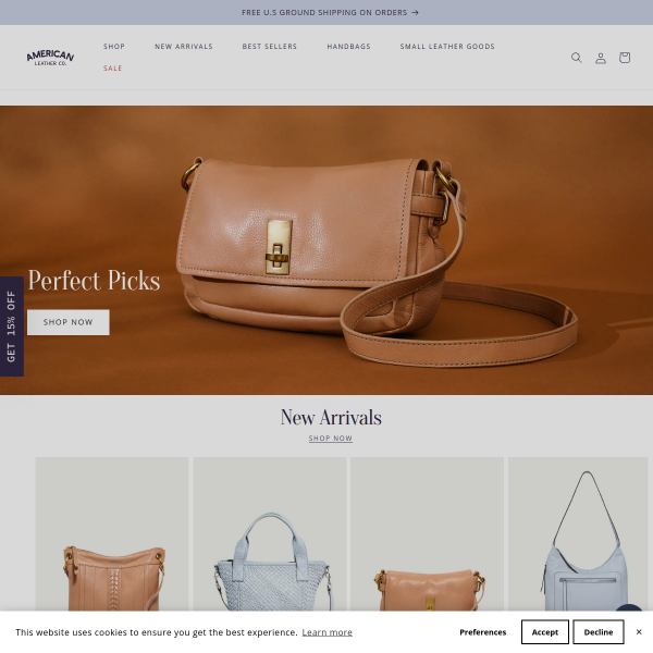 americanleatherco.com website