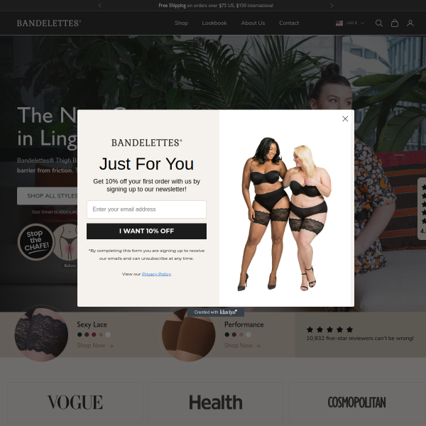 bandelettes.com website