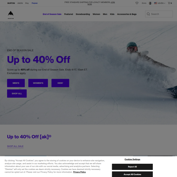 burton website