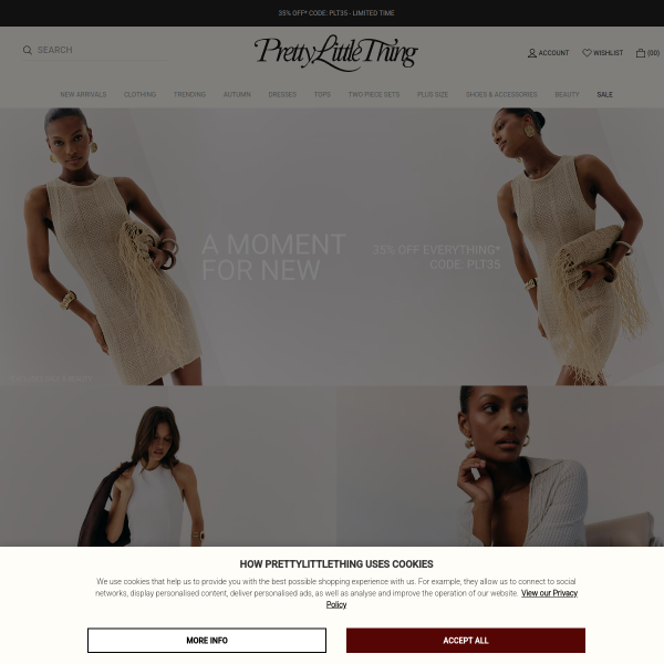 PrettyLittleThing website