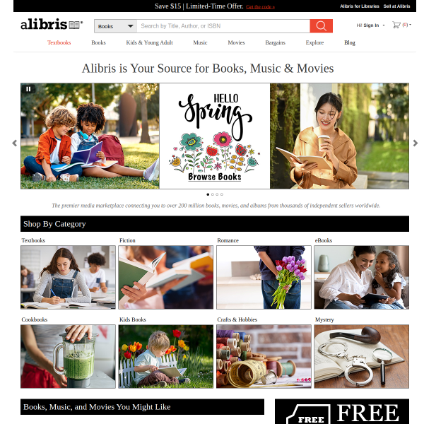 Alibris website