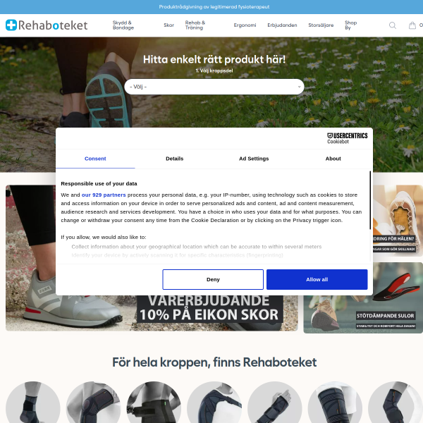 rehaboteket.se website