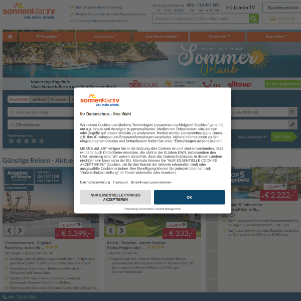 sonnenklar.tv website