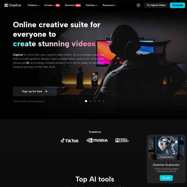capcut.com website