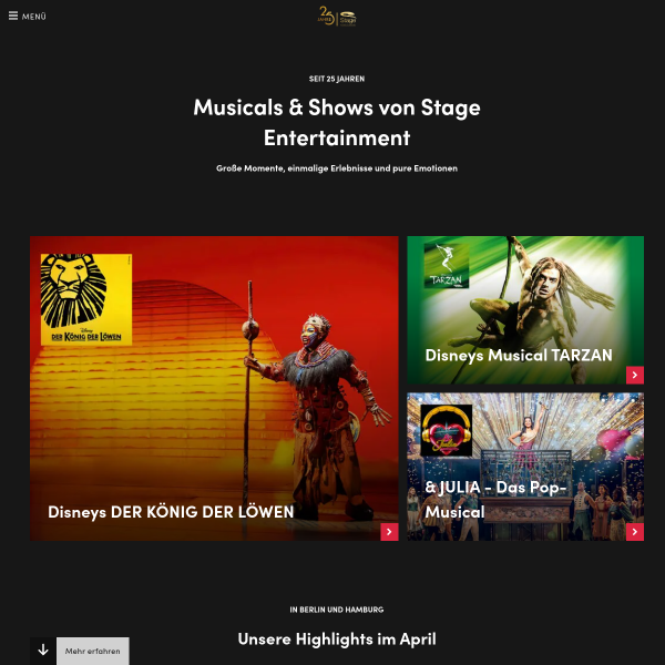 stage-entertainment.de website
