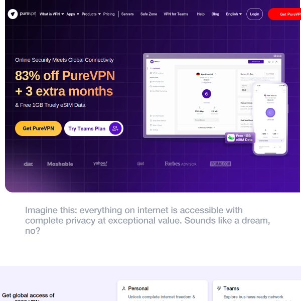 PureVPN website