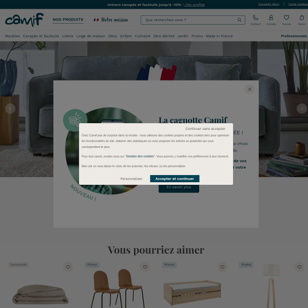 camif.fr website