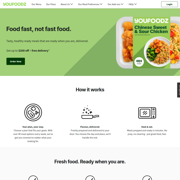 Youfoodz website