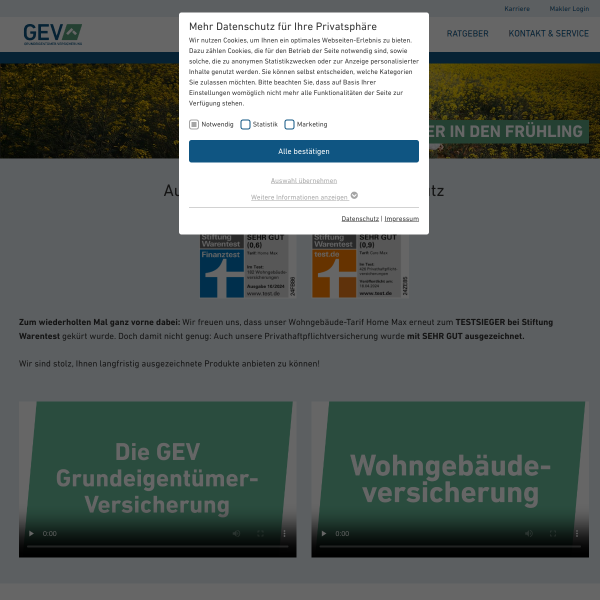 gev-versicherung.de website