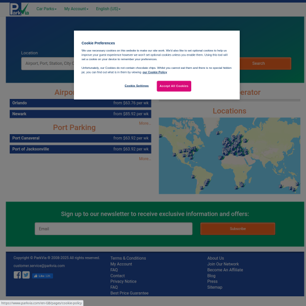 parkvia.com website