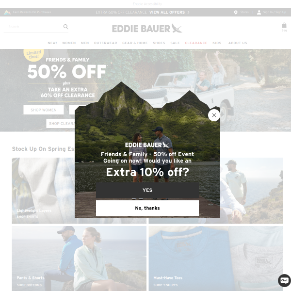 Eddie Bauer website