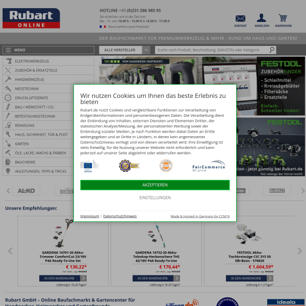 rubart.de website