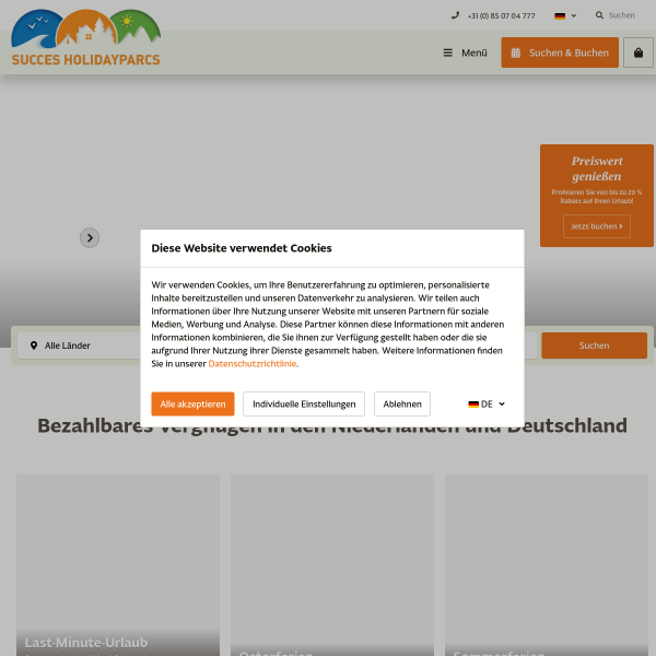 succesholidayparcs.de website