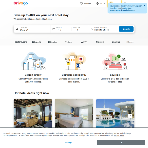 trivago.de website