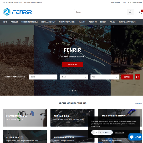 fenrir-moto.com website
