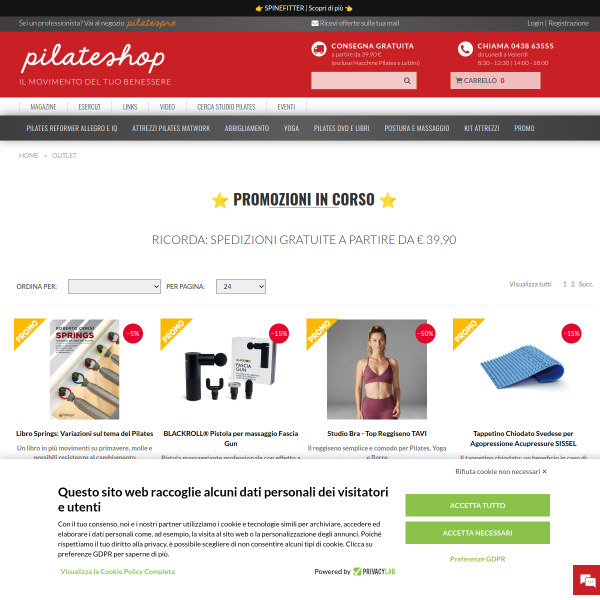 pilatesshop.it website