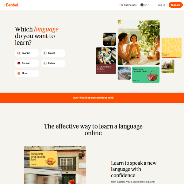 Babbel website