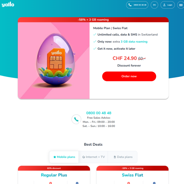yallo.ch website