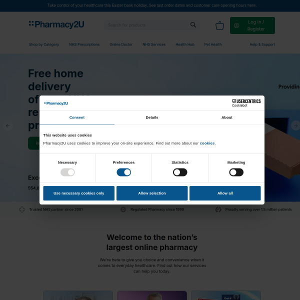 Pharmacy2u website